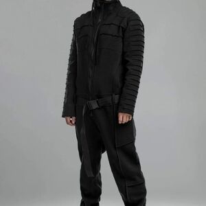 MDNT 45 Men's Black Techwear Cotton Jumpsuit Size Large